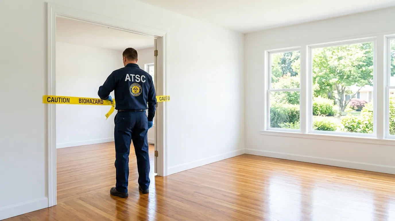 Certified biohazard cleanup crew performing Crime Scene Cleanup in Medford